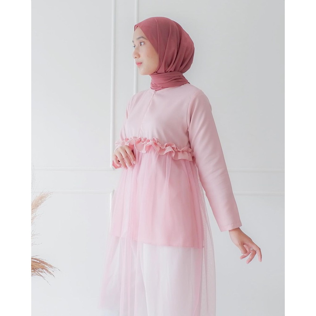 Amandaa Tulle Tunik/Tunik Tile Ld 110/Tunik Tile Dotty/Tunik Tenda/Tunik Seragaman/Tunik Jumbo