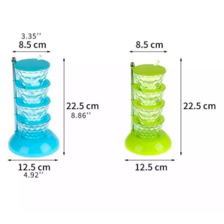 Rak Bumbu Tingkat Plastik Rak 4Susun Dapur