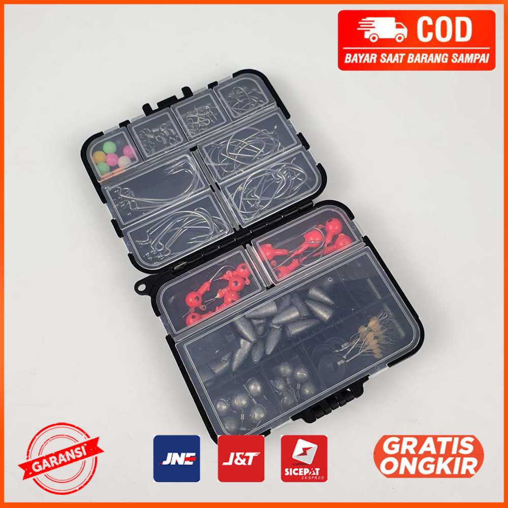 Kail Pancing Fishing Hook Tackle Box Set 148 PCS