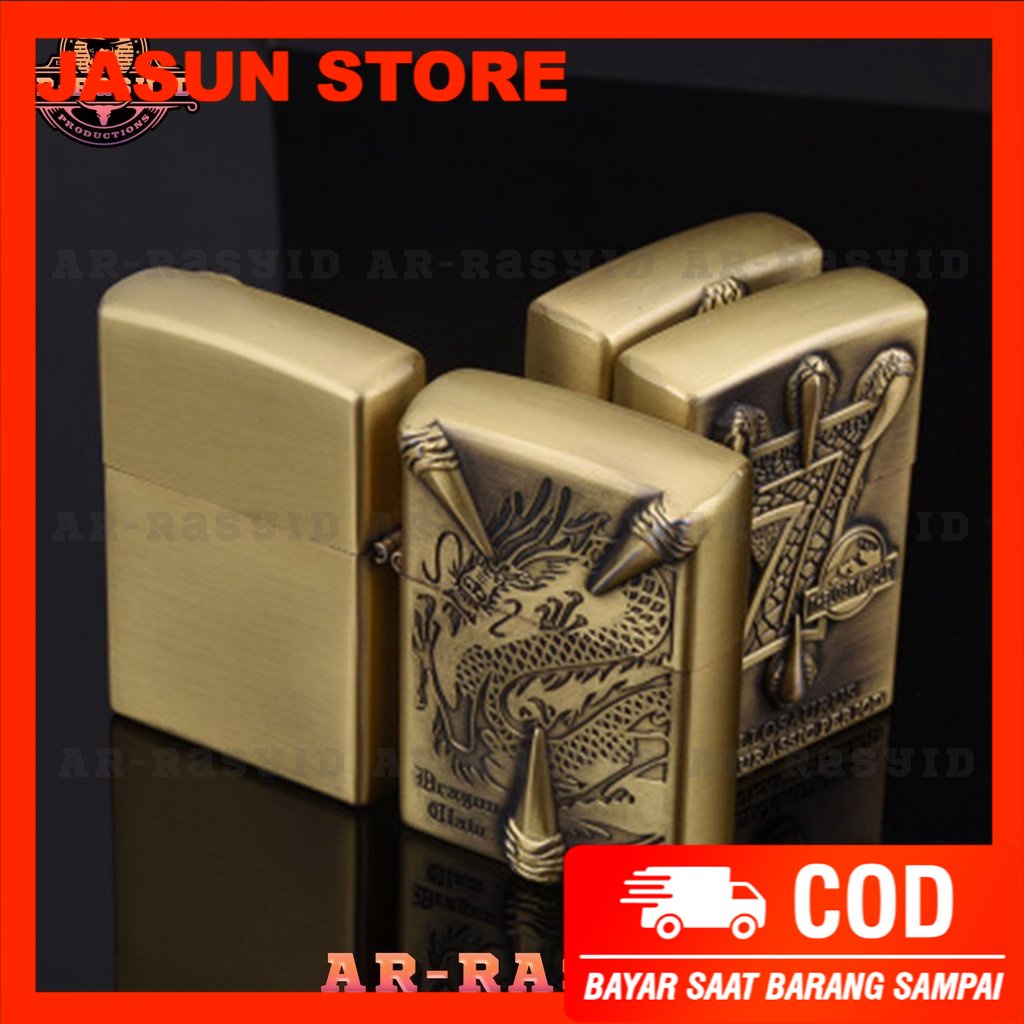 BISA COD! Korek Api Zippo Roda Api Minyak Jiantai Motif Cakar JT-6055