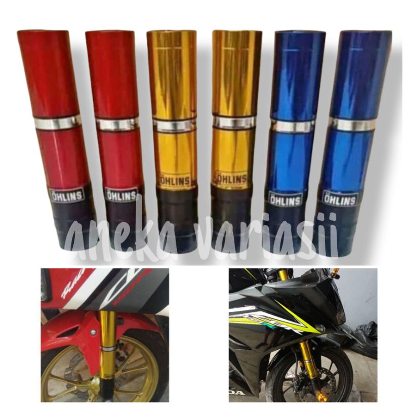 cover shock cbr 150 r new full atas bawah, pengaman shock depan cbr 150 r new