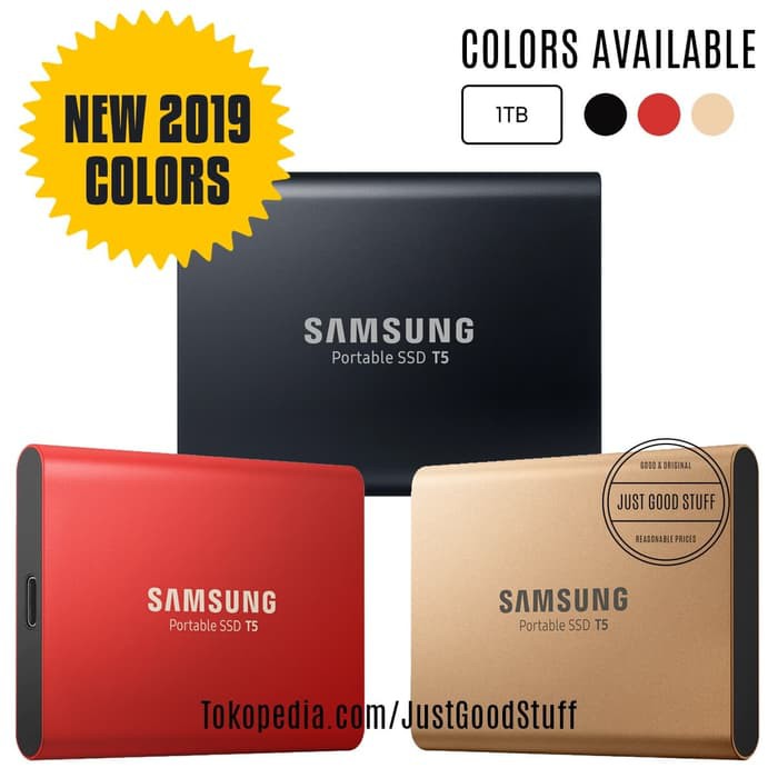 Samsung Portable SSD T5 1TB Hitam External HDD pb