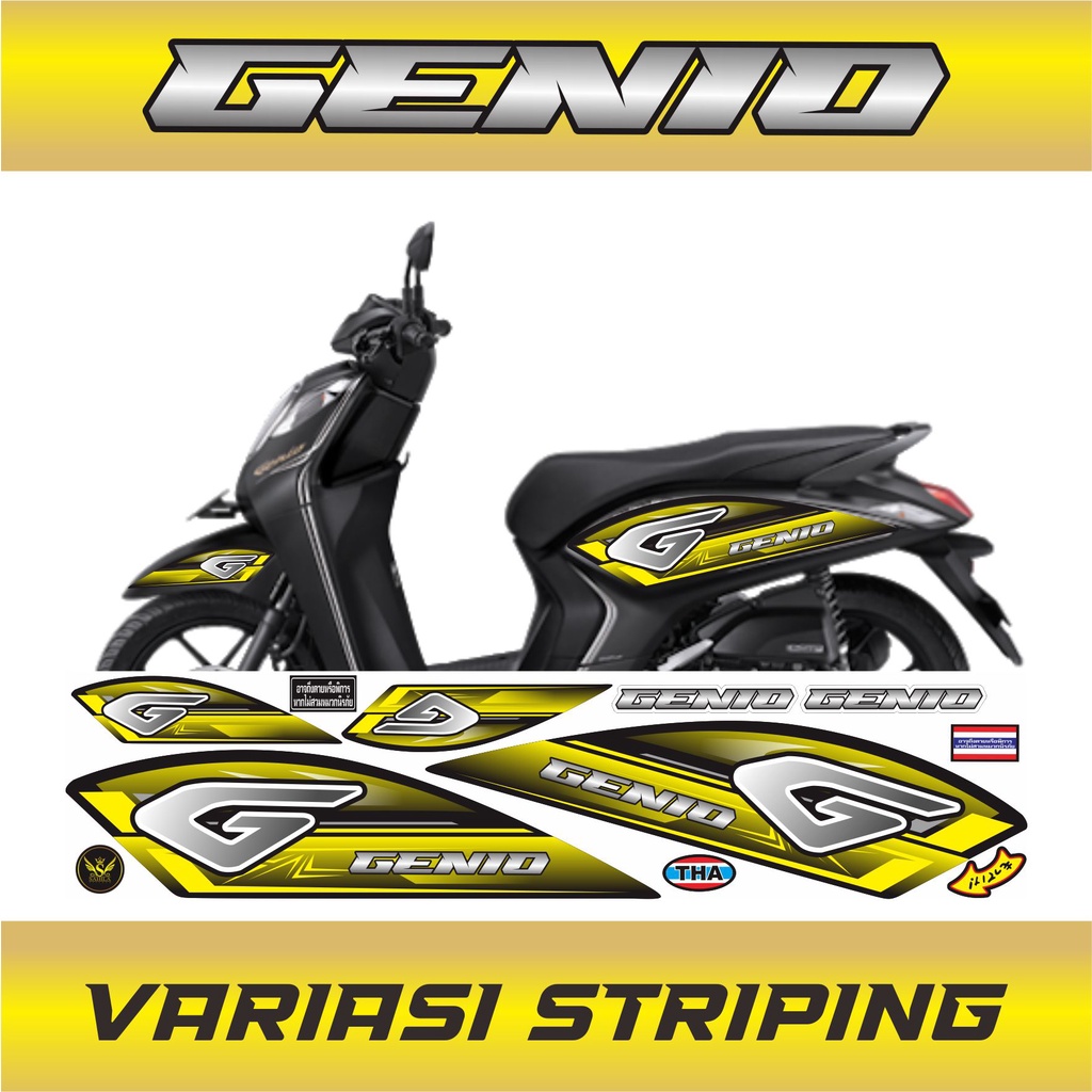 STRIPING MOTOR HONDA GENIO STRIPING VARIASI STICKER MOTOR HONDA GENIO 2019 02