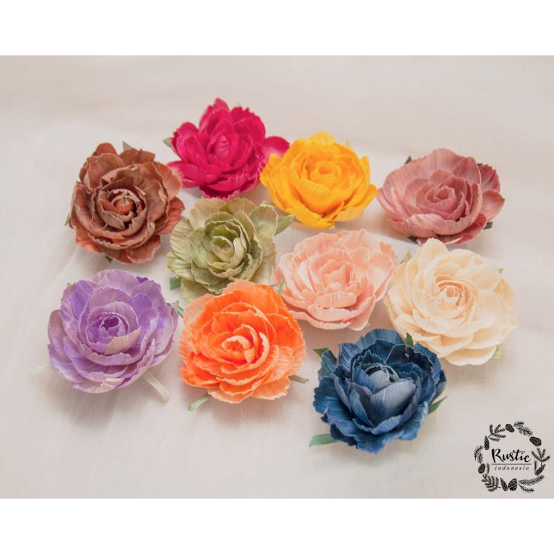 1 buah bunga klobot jagung PEONY MANGKOK