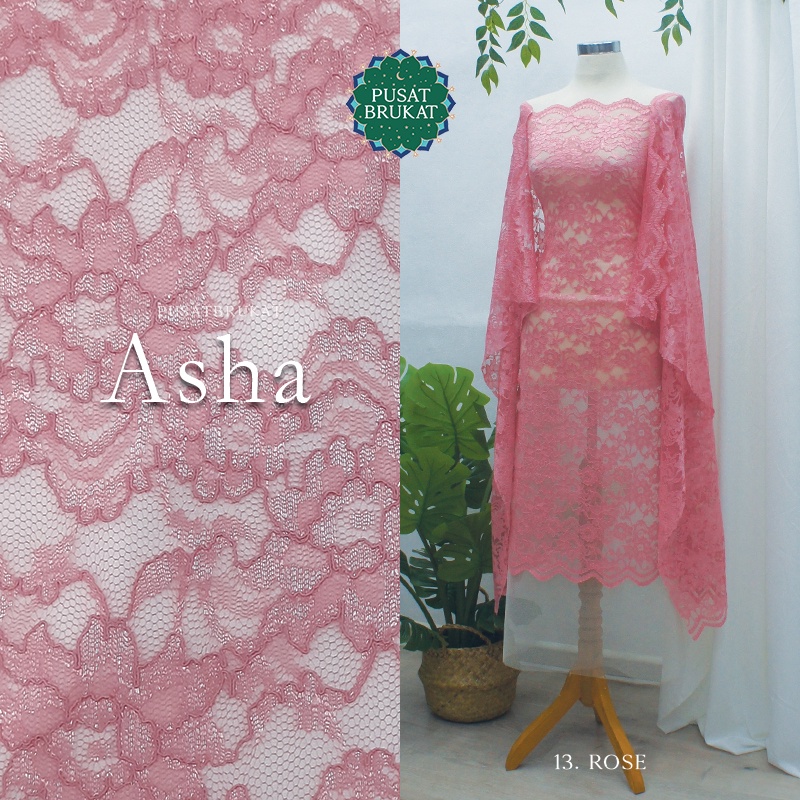 KAIN BRUKAT TULANG / BAHAN KEBAYA BROKAT CORNELI CORNELLY ASHA - LP 1315 CORD BRT - [harga per 0.5m]