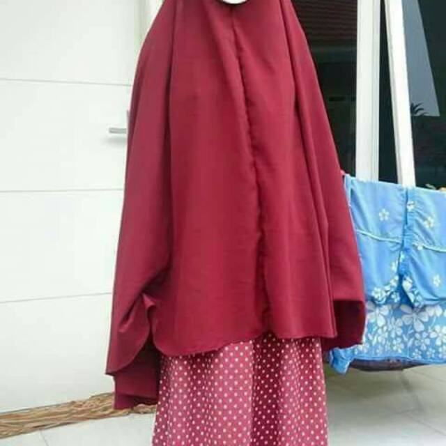 Bergo syari non pet bahan wolfis