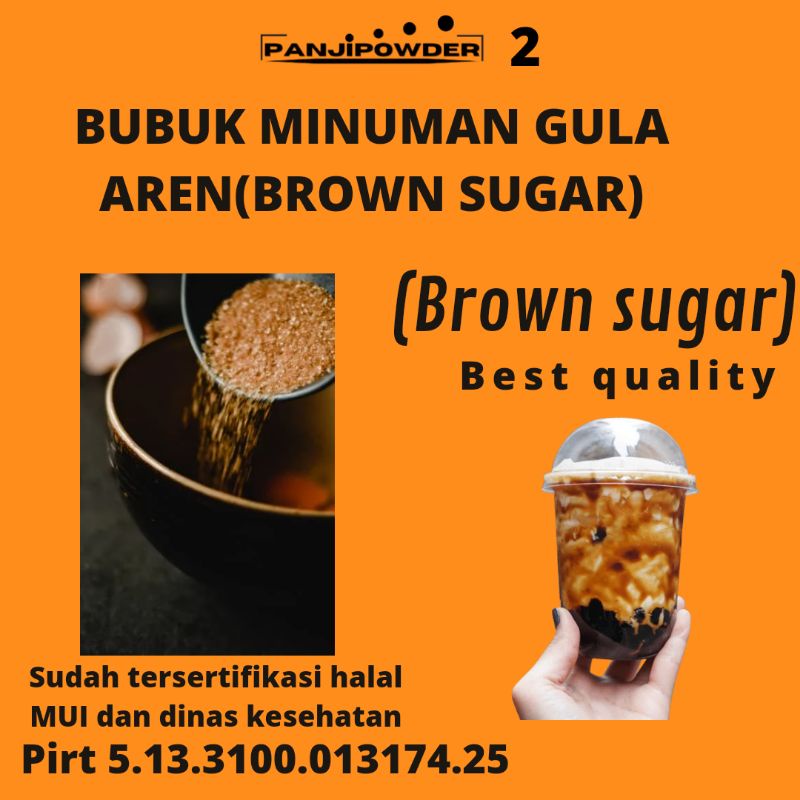 BUBUK TOPING GULA AREN/BROWN SUGAR SERBUK GULA AREN TOPING MINUMAN ANEKA RASA CAMPURAN MINUMAN BOBA GULA AREN BEST SELLER KEMASAN 1KG