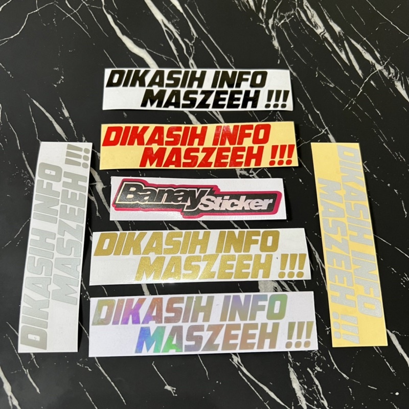 STICKER DIKASIH INFO MASZEEH CUTTING