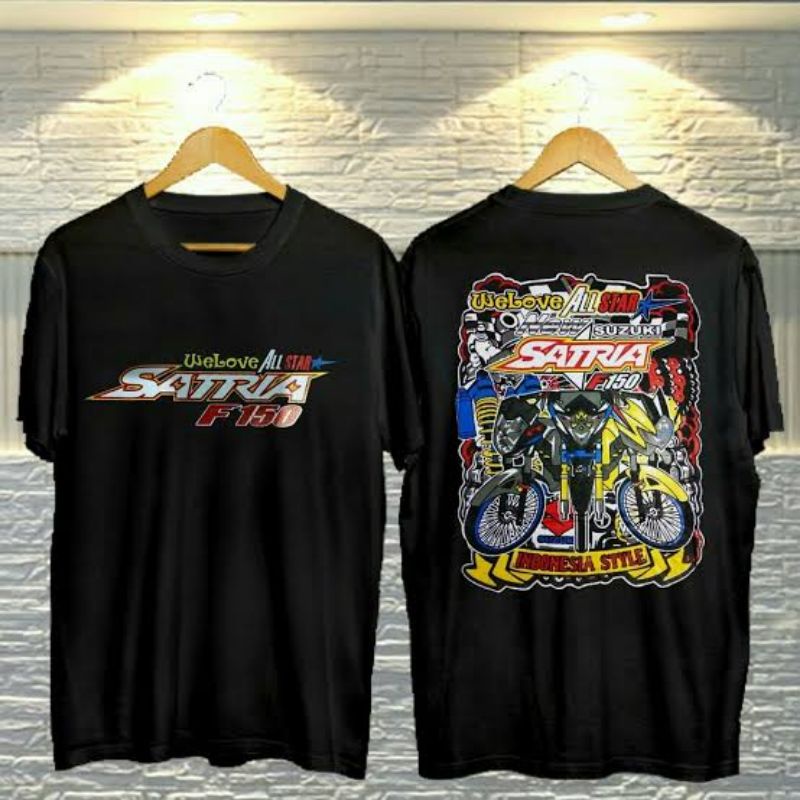 kaos distro lengan pendek motif satria Fu / satria welove / satria spedometer