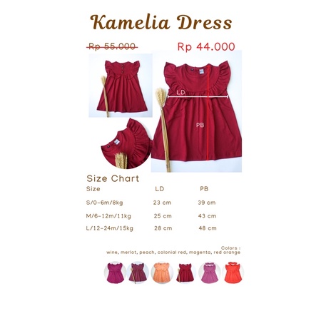 MINIQUIN Kamelia Dress (Baju Bayi Perempuan 0 - 2 Tahun)