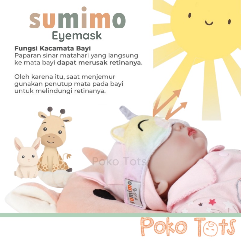 Sumimo Baby Eye Mask Kacamata Jemur Bayi Karakter Penutup Mata Bayi Sumimo WHS