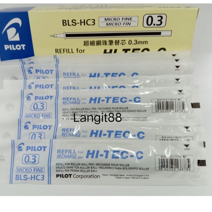 

Refill Isi Ulang Pulpen Pilot Hi-Tec-C 0.3/0.4 atk - HITAM 0.3