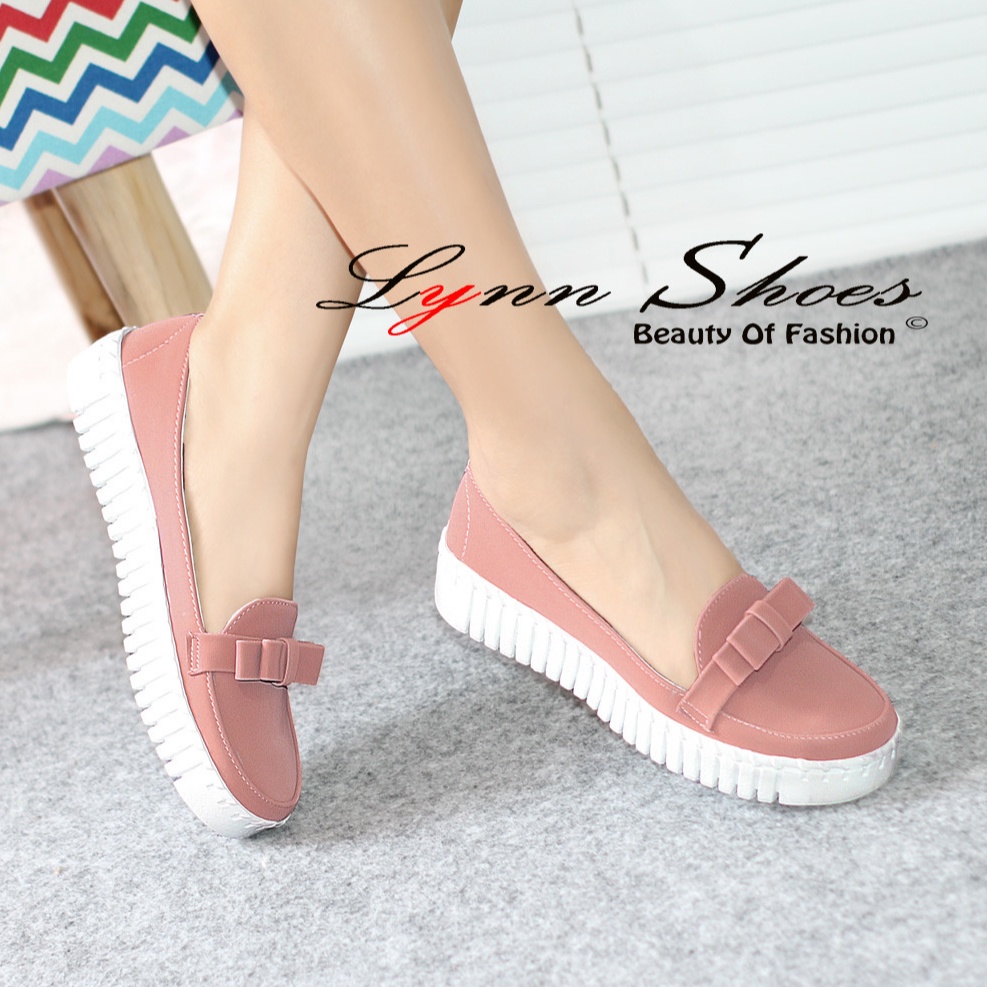 Lynn Sepatu Slip On Wanita K5MG  - Biru / Coklat / Cream / Hitam / Pink