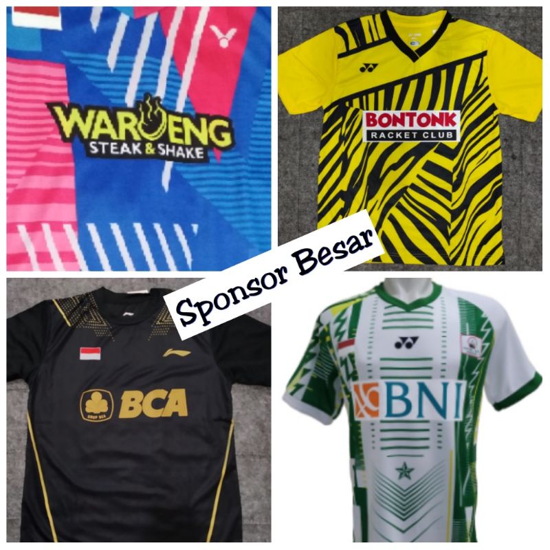 Kaos Bulutangkis Indonesia Malaysia Open Fajar Rian / Jersey Badminton / Atasan Kaos Seragam Baju Badminton Bulutangkis Shuttlecock Kok Raket Mania Fajri Indonesia Korea Selatan India An Se Young Kim Kong Lee