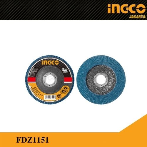 10-Pcs Zirconia Flap Disk (P40) INGCO FDZ1151 Mata Gerinda Stainless