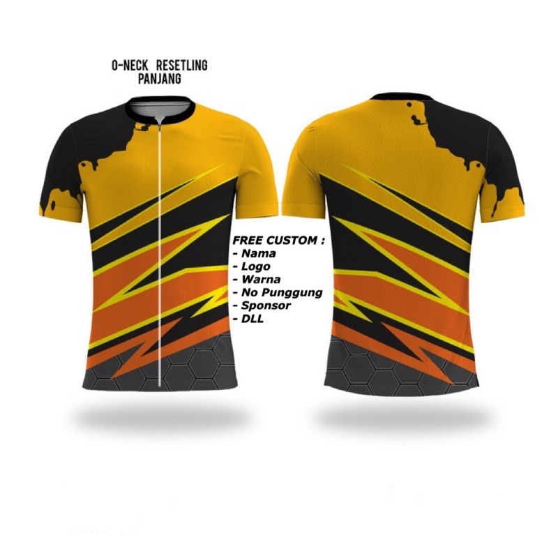 jersey olahraga - baju custom - jersey sepeda - jersey sepeda custom satuan - Free tulis nama logo