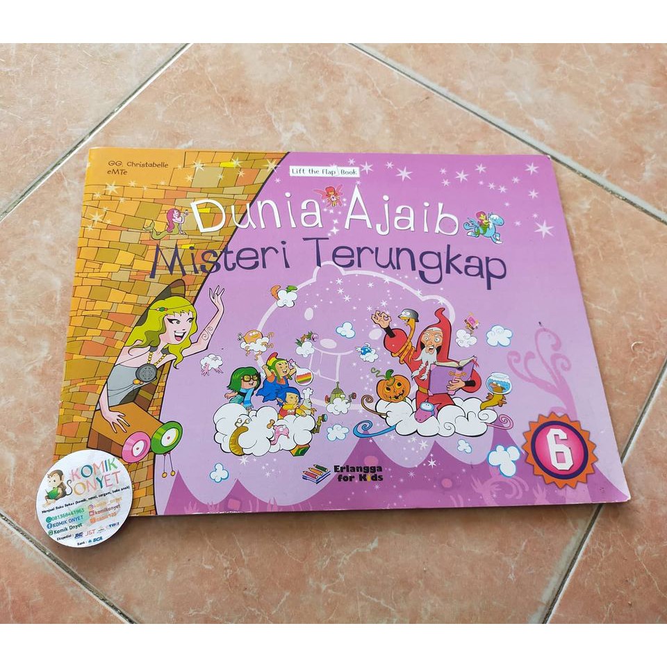 BUKU ANAK LIFT THE FLAP BOOK ERLANGGA FOR KIDS DUNIA AJAIB MISTERI TERUNGKAP
