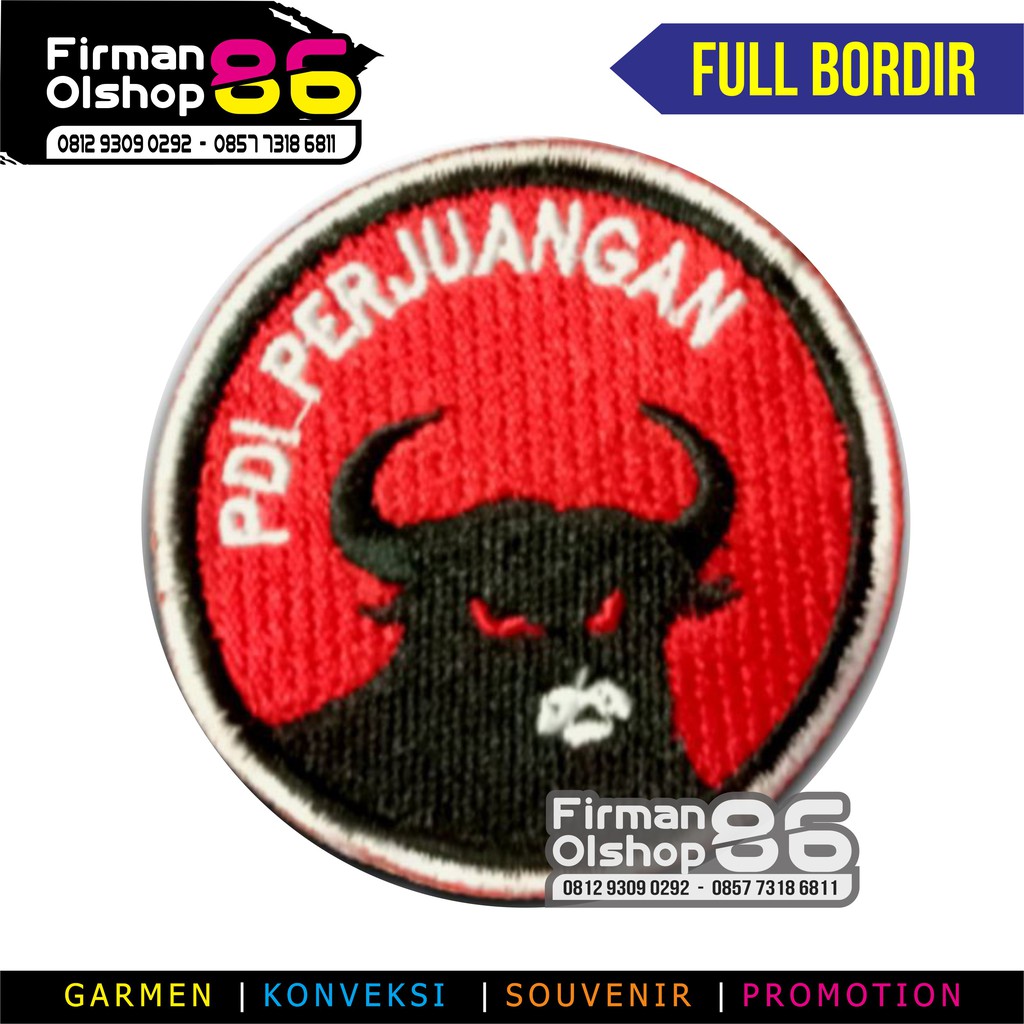BEDGE BET PDI PERJUANGAN  LOGO PDI  ATRIBUT PDI  EMBLEM PDIP  PATCH  PDI P PATCHES PDI PERJUANGAN
