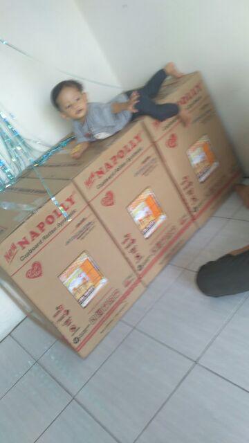 Lemari Plastik 4 Susun + Laci Rotan Napolly / Crs Mu 48 D (promo Harga)