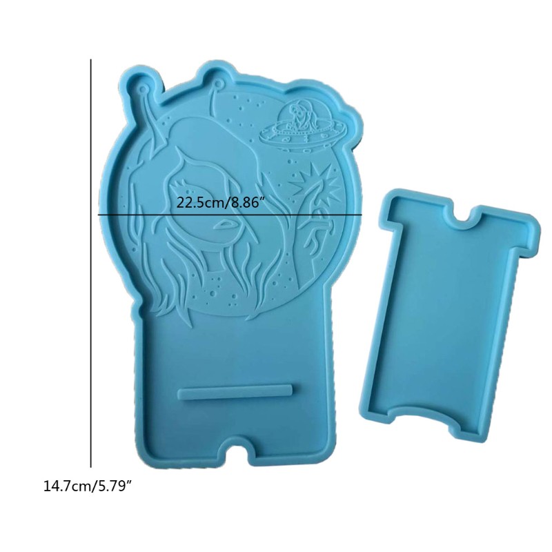 Glitter Handmade Cool Girl Mobile Phone Stand Silicone Resin Mold  Phone Holder Epoxy Resin Moulds Craft Cell Phone Bracket Mold