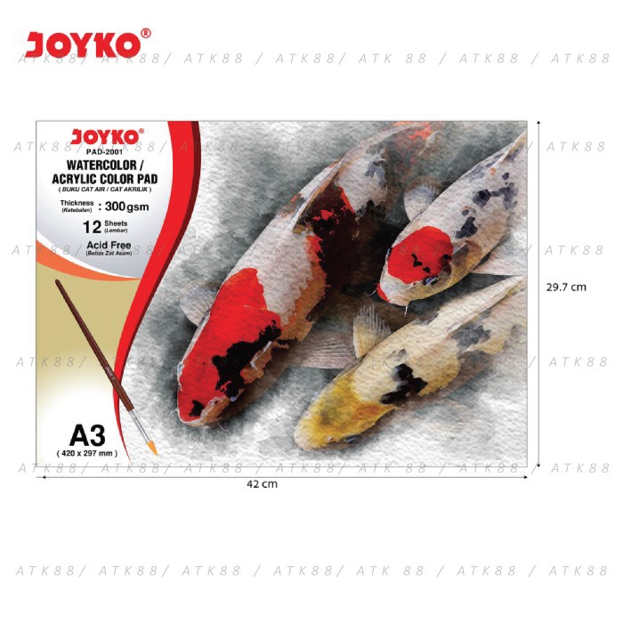 

Joyko watercolor/acrylic pad A3 300gsm