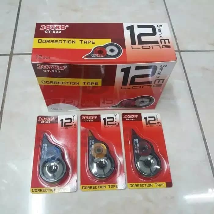 

COD Tipe-X Kertas Correction Tape 12m x 5mm Joyko CT-522