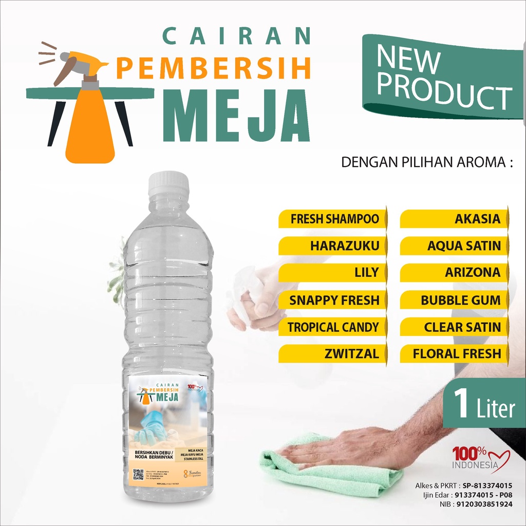Cairan Pembersih Meja Cairan Pembersih Serbaguna 1 Liter Botol Pet Wangi