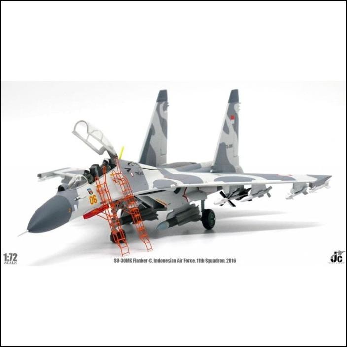 Diecast Pesawat Tempur TNI AU Sukhoi SU-30 1/72 By JC Wings