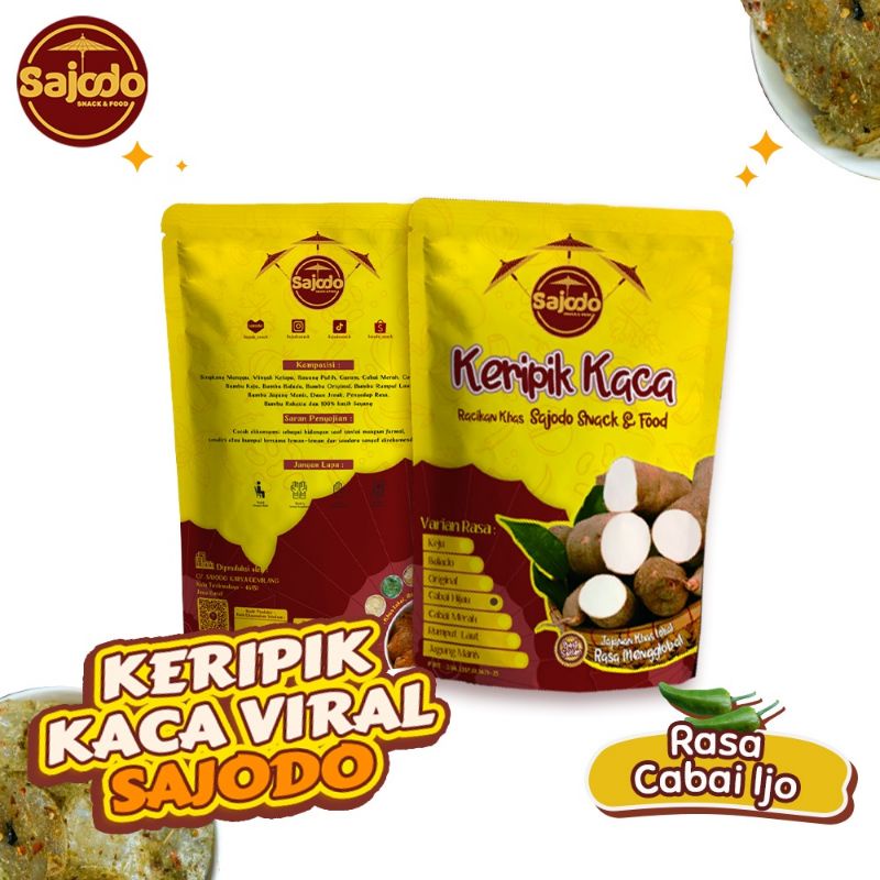 Jual Kripik Kaca Sajodo Snak Rasa Cabe Hijau Shopee Indonesia