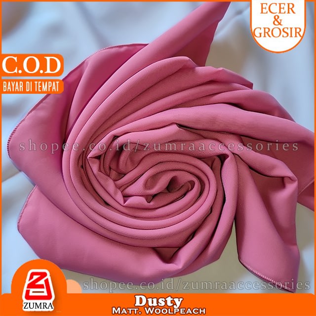 PROMO!!! Jilbab Syari Jumbo Segiempat Woolpeach Square 150 x 150 cm by zumra-Dusty