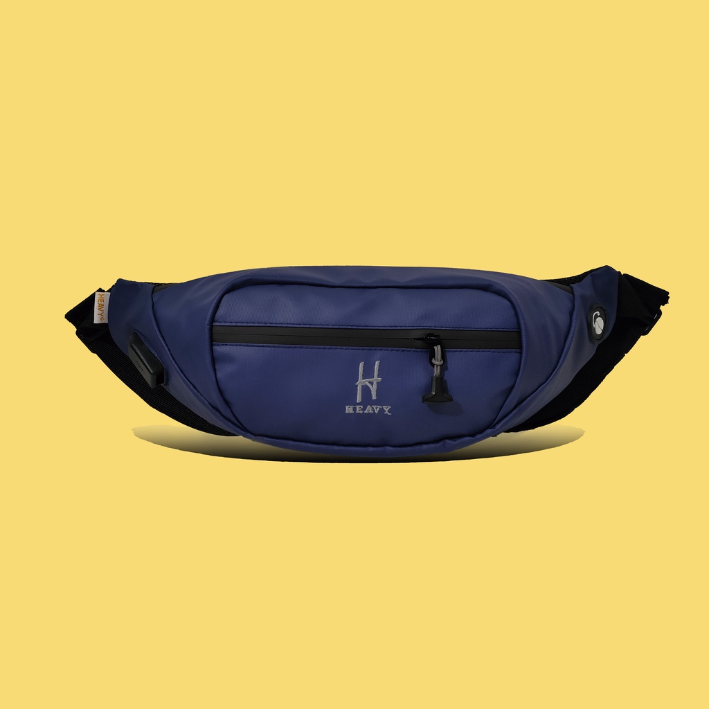 TAS SELEMPANG PRIA HEAVY - OBELIX WAISTBAG USB WATERPROOFF