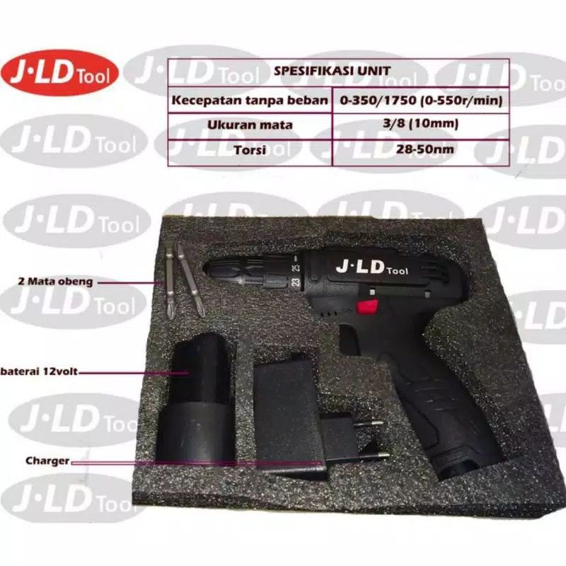 mesin bor baterai 12v cordless j.ld jld 12s