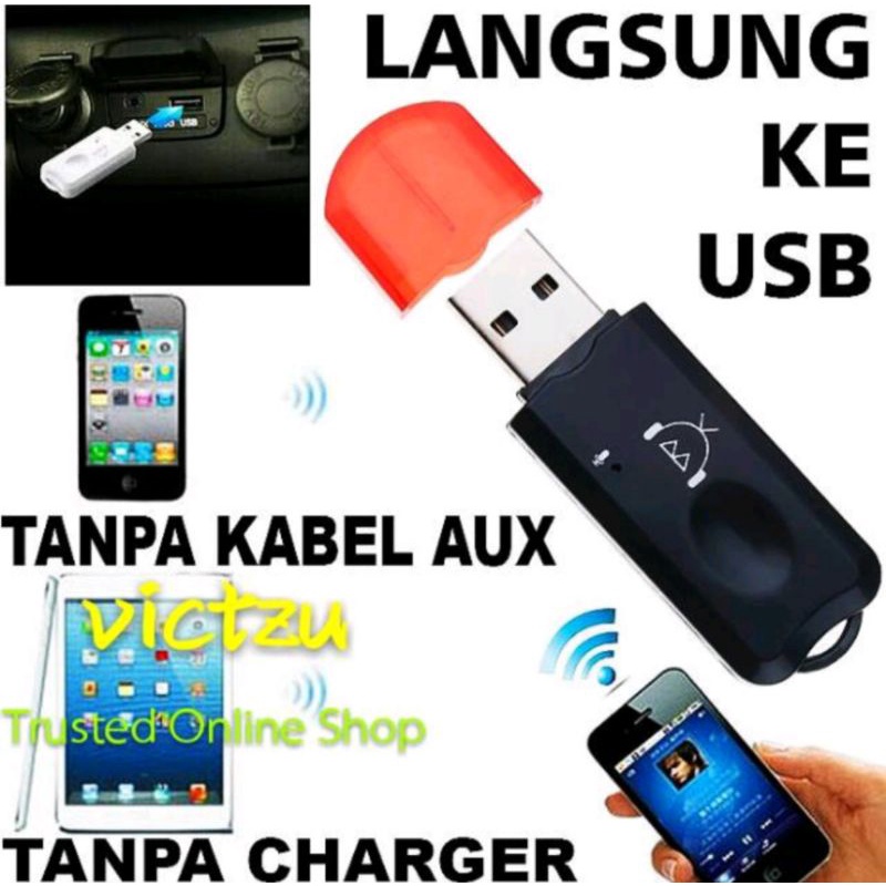 Usb Bluetooth Reciver Audio Music Tanpa Kabel AUX