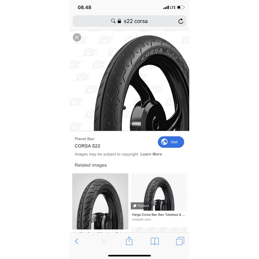 PAKET BAN LUAR TUBETYPE CORSA S22 80/90-14 &amp; 90/90-14