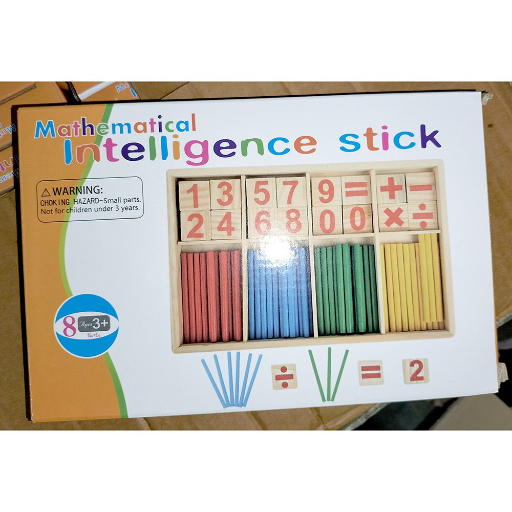 MAINAN PUZZLE STICK 3D Intelligence Stick Matematika Mainan Edukasi Anak Pintar Belajar Tambah Kurang Kali chn