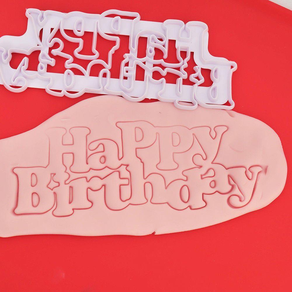 Populer Happy Birthday Cetakan Embos Dapur Sugarcraft Alat Kue Cookie Cutter