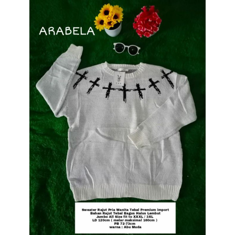 SWEATER SWETER PRIA WANITA UNISEX RAJUT IMPORT TEBAL PREMIUM JUMBO BIG SIZE BESAR BAGUS MURAH LEMBUT