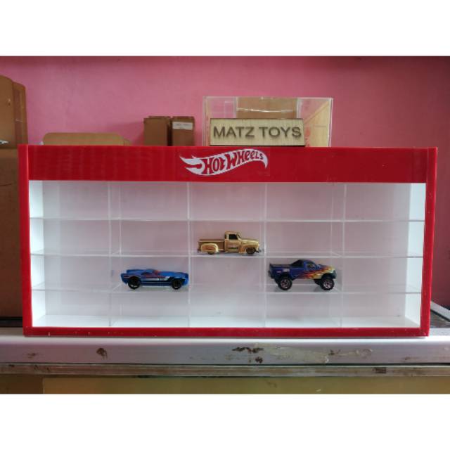RAK HOTWHEELS ISI 20 KOTAK FULL AKRILIK ,TUTUP D SLEED K ATAS BISA D GANTUNG DI DINDING...