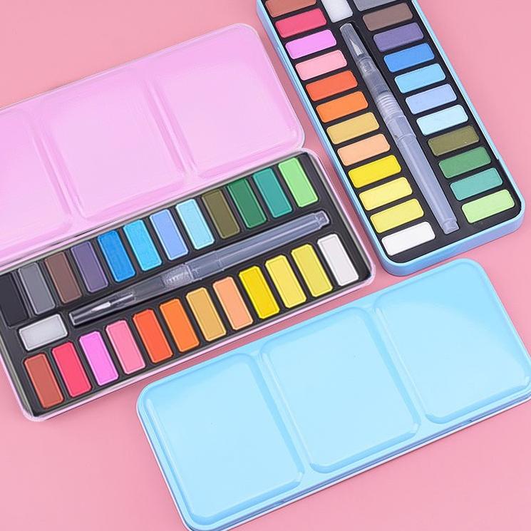 

[PRODUK 0E8N8] Olla Cat lukis Cat Air Sponge Lukis 24 Warna Watercolor Set - WC2 SZV