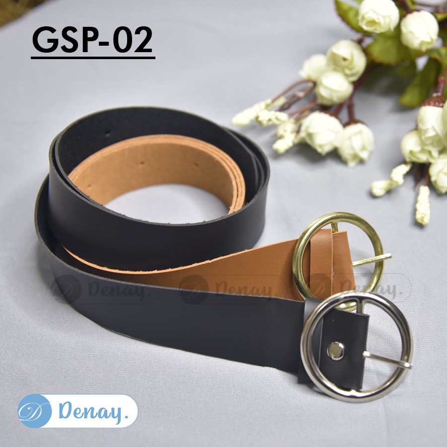 COD Ikat Pinggang Wanita Ring Belt/ PIN Gesper PU Fashion All-Match Sabuk Penjualan Import Fashion