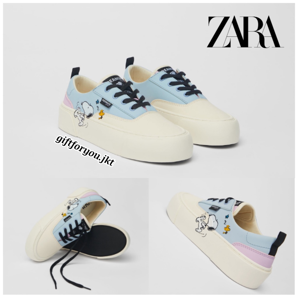 Zara Kids Snoopy Shoes Sepatu Sneakers Anak Perempuan Original Zara Girl