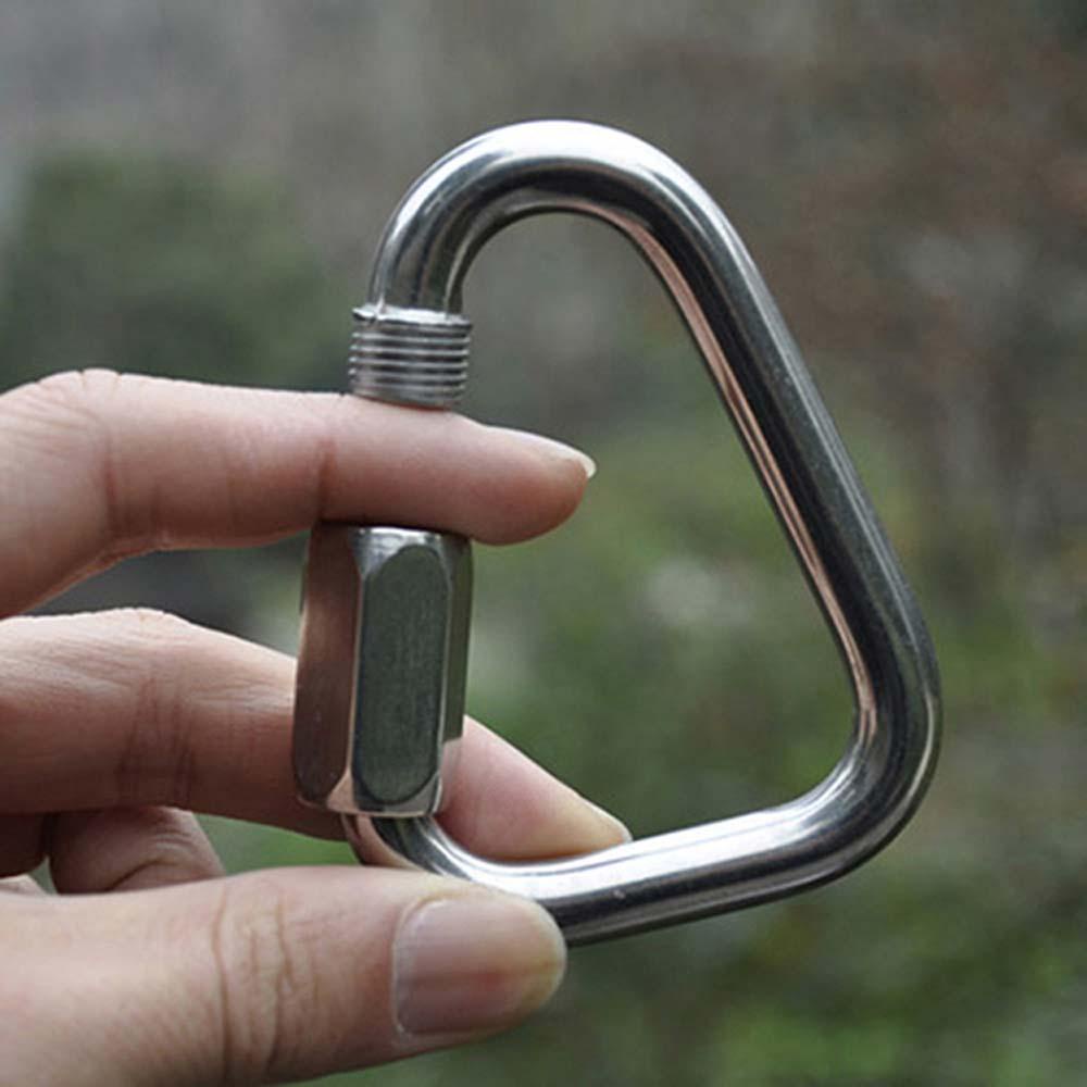 Lanfy Pengaman Sambungan Kunci Lock Gesper Metalik304Stainless Steel Snap Clip Hook Buckle Climbing Buckle