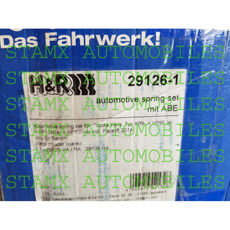 Lowering Spring / Per Ceper ORIGINAL ASLI merk H&R germany Toyota Yaris XP9 2006-2013 seperti Eibach