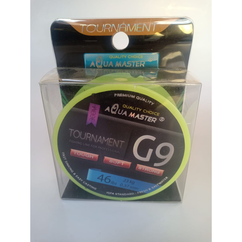 Senar Pancing Aqua Master Tournament G9 IGFA 300M Bening Kuat