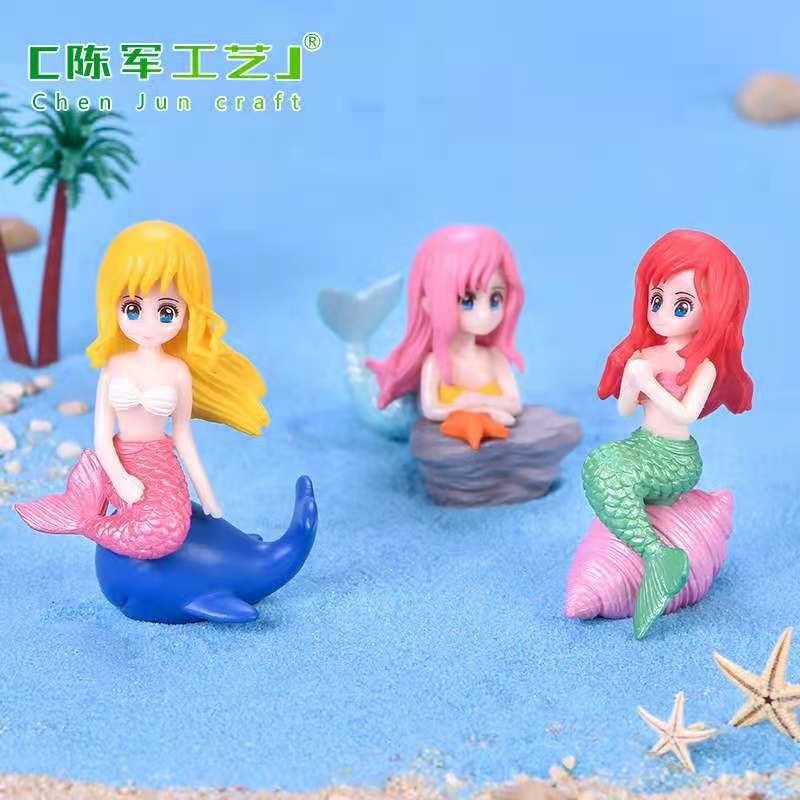 Cake Topper Figure Hiasan Kue Karakter Type Mermaid Putri Duyung /Pcs