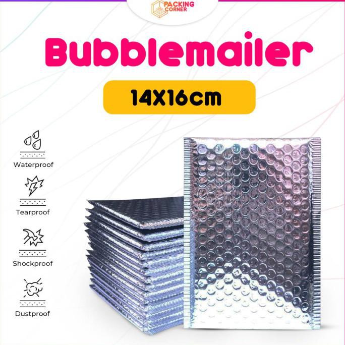 Amplop Bubble Mailer Wrap 14X16 cm Alumunium Foil Premium Quality