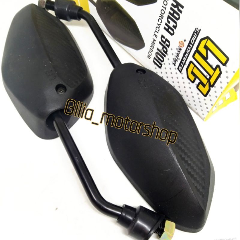 Spion Standar Beat New LTC Scarlett Racing Kaca Datar Putih Universal Honda