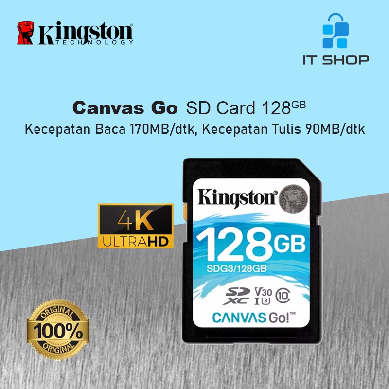 Kingston Canvas Go 4K SD Card - 128GB