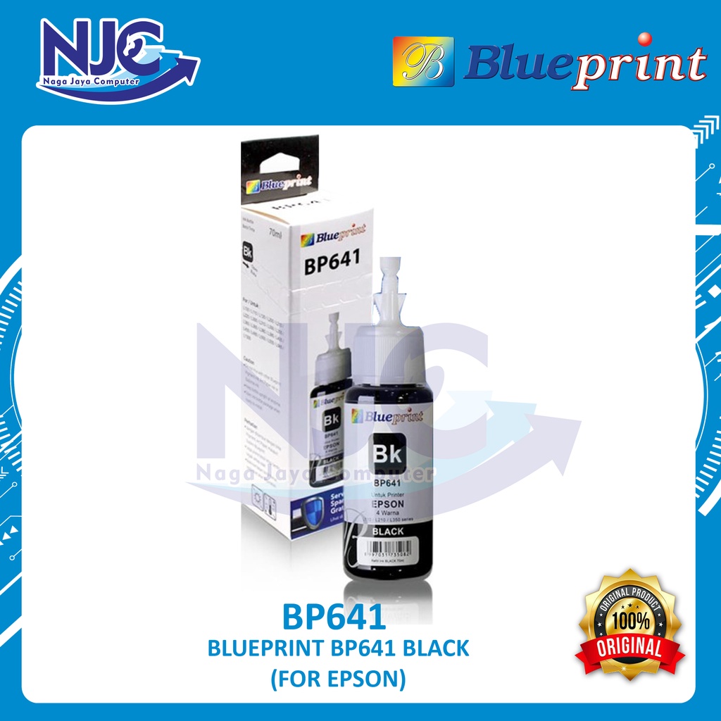 TINTA EPSON BLUEPRINT REFILL BP641 FOR PRINTER EPSON 70ML BLACK - HITAM