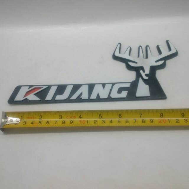 Emblem/ stiker/ tulisan Kijang + kepala. Putih. Kijang super/ 5K